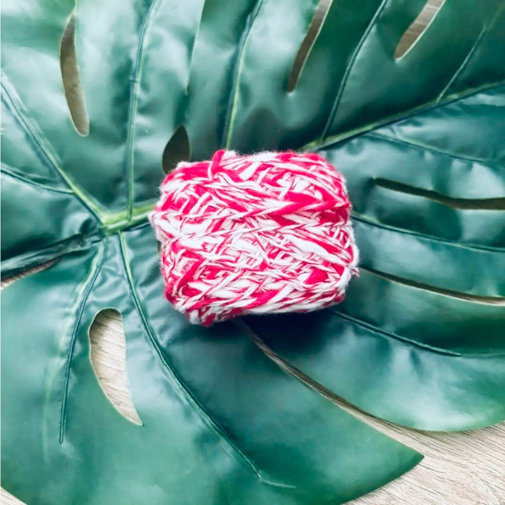 Red and White Twine Ball 🧶